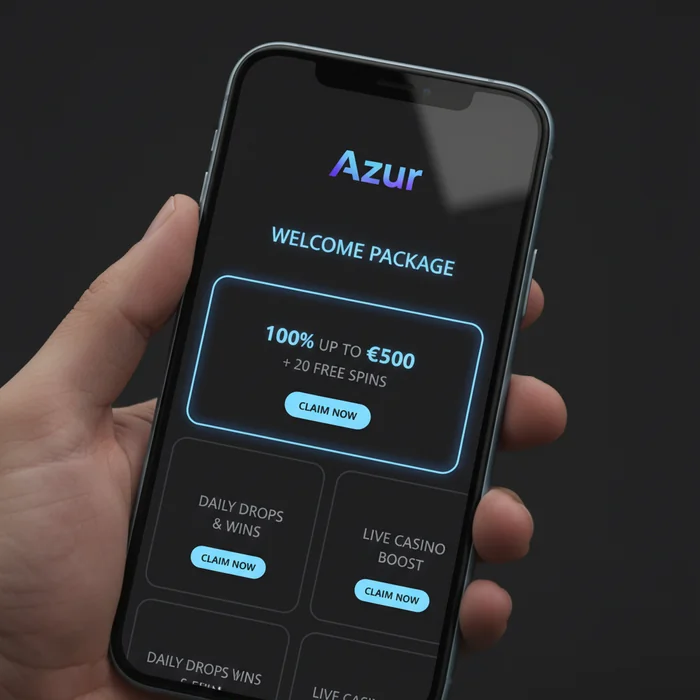 Page bonus Azur — pack de bienvenue, conditions de mise et code promo