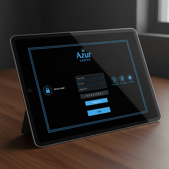 Écran de connexion Azur — champ email, mot de passe et option 2FA